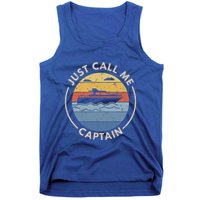 Boat Just Call Me Captain Tank Top