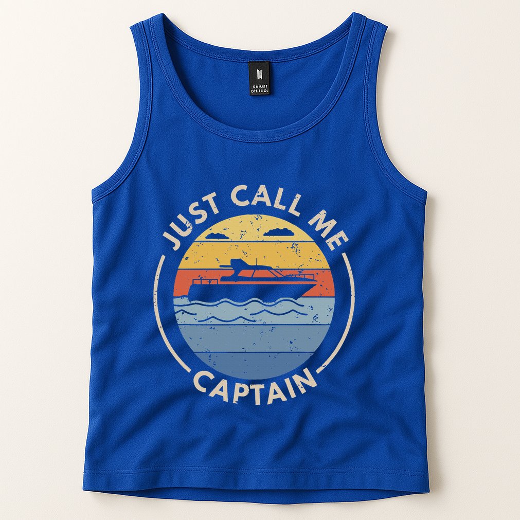 Boat Just Call Me Captain Tank Top