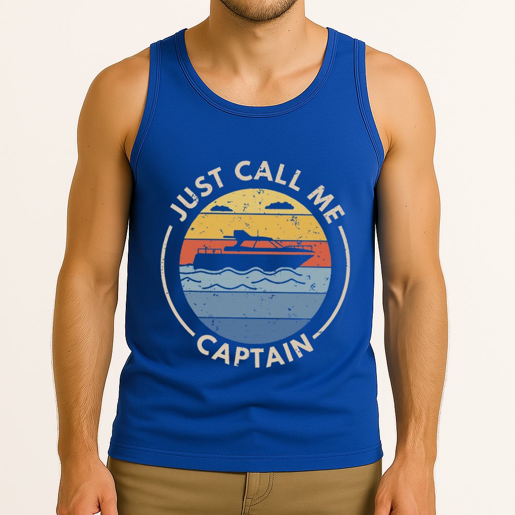 Boat Just Call Me Captain Tank Top