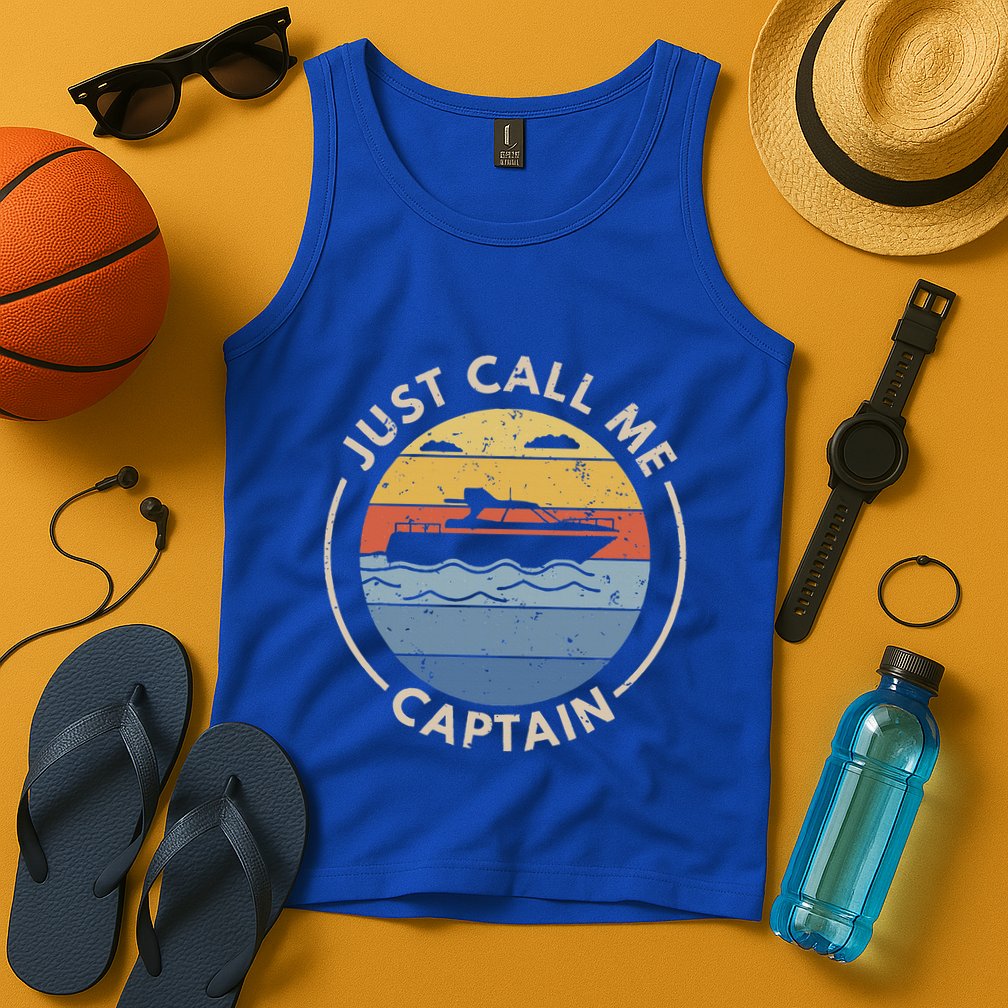 Boat Just Call Me Captain Tank Top
