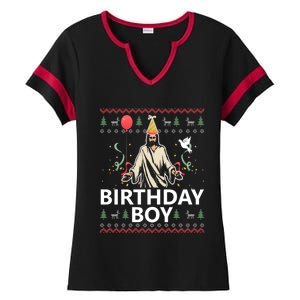 Birthday Jesus Christ Christmas Sweater Funny Jesus Cute Gift Ladies Halftime Notch Neck Tee