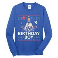 Birthday Jesus Christ Christmas Sweater Funny Jesus Cute Gift Tall Long Sleeve T-Shirt