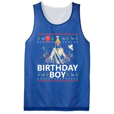 Birthday Jesus Christ Christmas Sweater Funny Jesus Cute Gift Mesh Reversible Basketball Jersey Tank