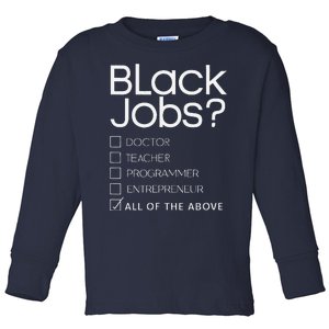 Black Job Definition Black Politics Black Professionals Toddler Long Sleeve Shirt