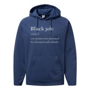 Black Job Definition Black Politics Black Professionals Performance Fleece Hoodie