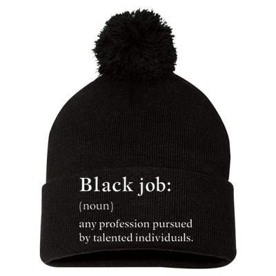 Black Job Definition Black Politics Black Professionals Pom Pom 12in Knit Beanie