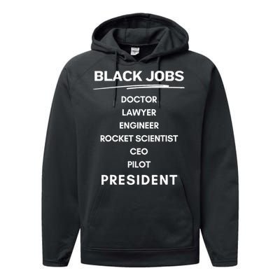 Black Jobs Doctor Lawyer Engineer Rocket Scientist Ceo Pilot Performance Fleece Hoodie