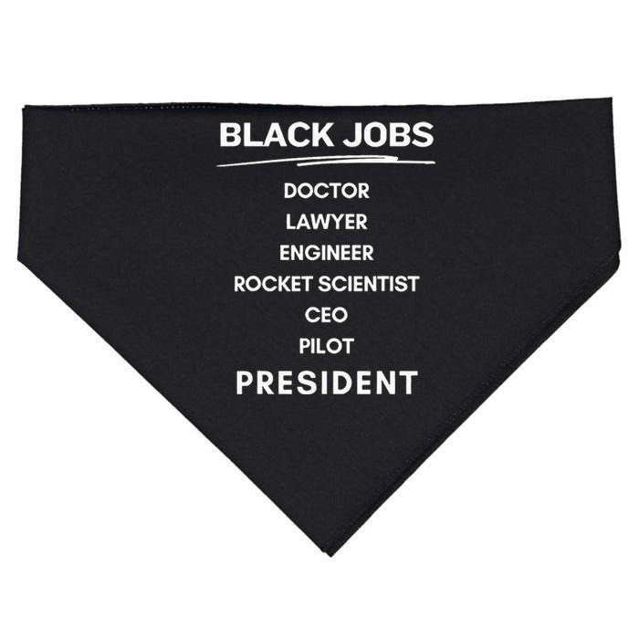 Black Jobs Doctor Lawyer Engineer Rocket Scientist Ceo Pilot USA-Made Doggie Bandana