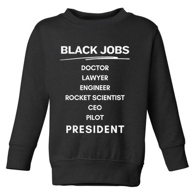 Black Jobs Doctor Lawyer Engineer Rocket Scientist Ceo Pilot Toddler Sweatshirt