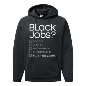 Black Job Definition Black Politics Black Professionals Performance Fleece Hoodie