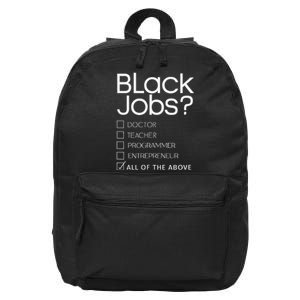 Black Job Definition Black Politics Black Professionals 16 in Basic Backpack