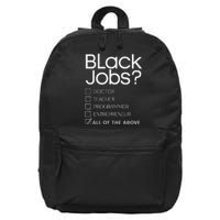 Black Job Definition Black Politics Black Professionals 16 in Basic Backpack