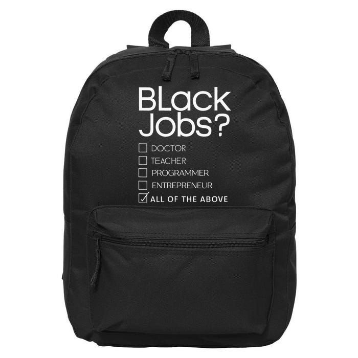 Black Job Definition Black Politics Black Professionals 16 in Basic Backpack