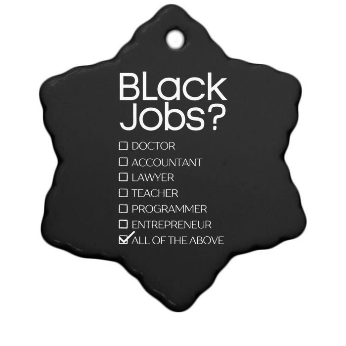 Black Job Definition Black Politics Black Professionals Ceramic Star Ornament