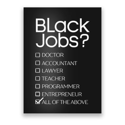 Black Job Definition Black Politics Black Professionals Poster