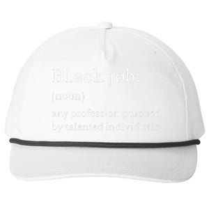 Black Job Definition Black Politics Black Professionals Snapback Five-Panel Rope Hat