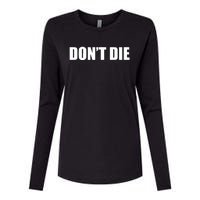 Bryan Johnson DonT Die Womens Cotton Relaxed Long Sleeve T-Shirt