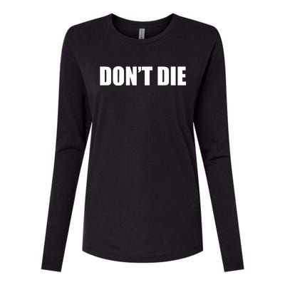 Bryan Johnson DonT Die Womens Cotton Relaxed Long Sleeve T-Shirt