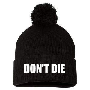 Bryan Johnson DonT Die Pom Pom 12in Knit Beanie