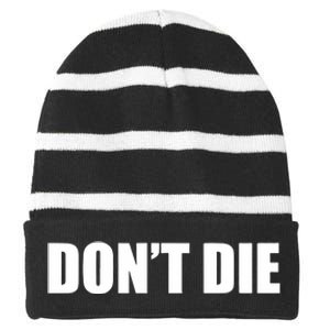 Bryan Johnson DonT Die Striped Beanie with Solid Band