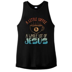 Best Jesus Design For Women Christian Coffee Lover Ladies PosiCharge Tri-Blend Wicking Tank