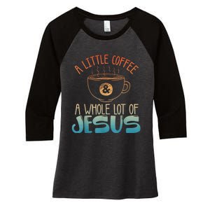 Best Jesus Design For Women Christian Coffee Lover Women's Tri-Blend 3/4-Sleeve Raglan Shirt