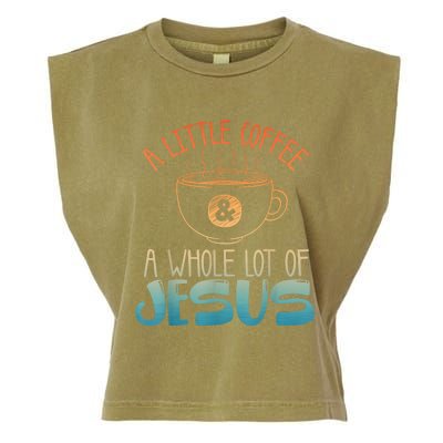 Best Jesus Design For Women Christian Coffee Lover Garment-Dyed Women's Muscle Tee