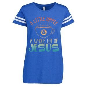 Best Jesus Design For Women Christian Coffee Lover Enza Ladies Jersey Football T-Shirt