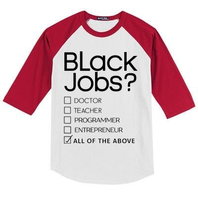 Black Job Definition Black Politics Black Professionals Kids Colorblock Raglan Jersey