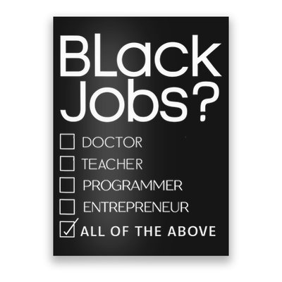 Black Job Definition Black Politics Black Professionals Poster