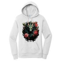 Beautiful Jade Dragon Floral Art Noveau Women's Pullover Hoodie