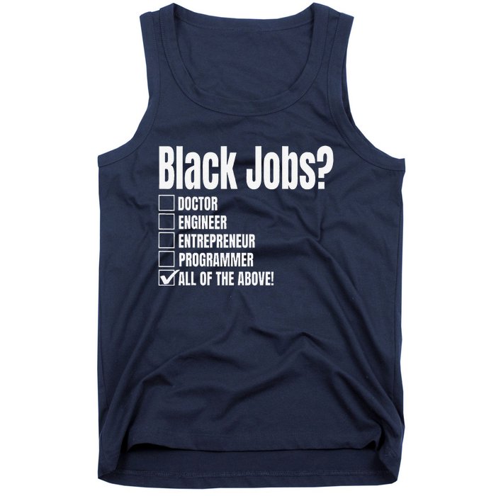 Black Job Definition Black Politics Black Professionals Tank Top