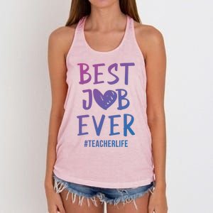 Best Job Ever Teacher Life Gift 1St Grade Teacher Gift Women's Knotted Racerback Tank