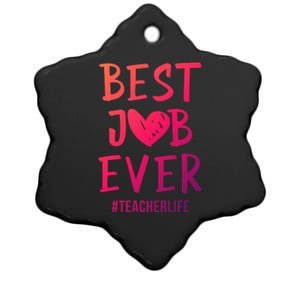 Best Job Ever Teacher Life Gift 1St Grade Teacher Gift Ceramic Star Ornament