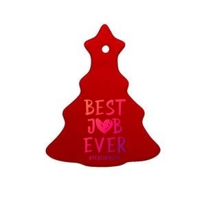 Best Job Ever Teacher Life Gift 1St Grade Teacher Gift Ceramic Tree Ornament