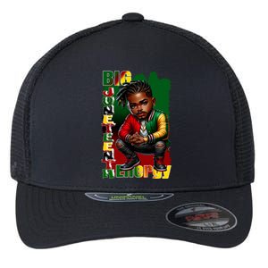 Big Junenth Energy Ancestors Melanin Black African Meaningful Gift Flexfit Unipanel Trucker Cap