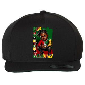 Big Junenth Energy Ancestors Melanin Black African Meaningful Gift Wool Snapback Cap