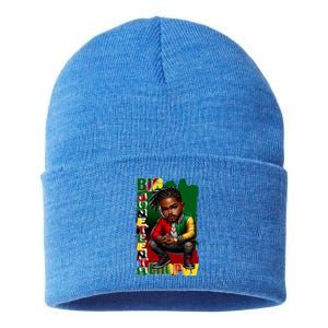 Big Junenth Energy Ancestors Melanin Black African Meaningful Gift Sustainable Knit Beanie