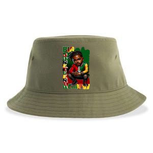 Big Junenth Energy Ancestors Melanin Black African Meaningful Gift Sustainable Bucket Hat