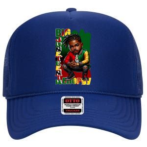 Big Junenth Energy Ancestors Melanin Black African Meaningful Gift High Crown Mesh Back Trucker Hat