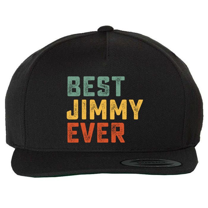 Best Jimmy Ever Retro Personalized First Name Jimmy Wool Snapback Cap