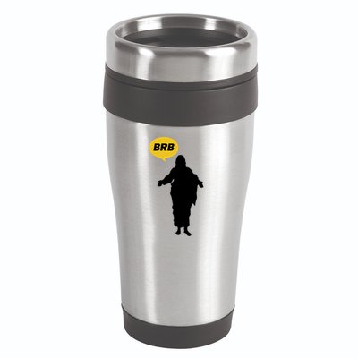 Brb Jesus Easter Sunday 16oz Travel Tumbler