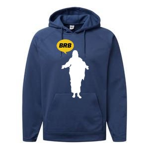 Brb Jesus Easter Sunday Performance Fleece Hoodie