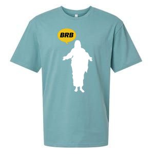 Brb Jesus Easter Sunday Sueded Cloud Jersey T-Shirt