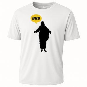 Brb Jesus Easter Sunday Cooling Performance Crew T-Shirt