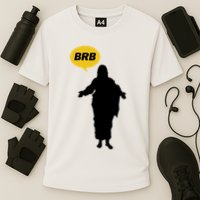 Brb Jesus Easter Sunday Cooling Performance Crew T-Shirt
