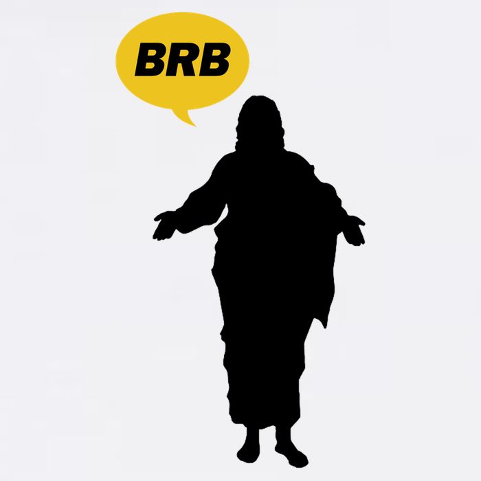 Brb Jesus Easter Sunday Button