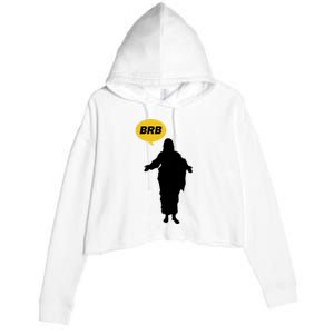 Brb Jesus Easter Sunday Crop Fleece Hoodie