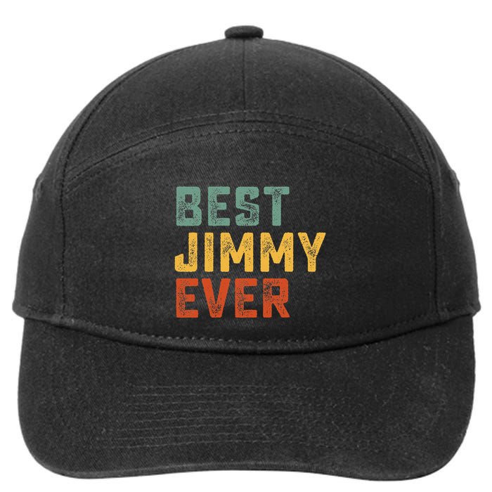 Best Jimmy Ever Retro Personalized First Name Jimmy 7-Panel Snapback Hat