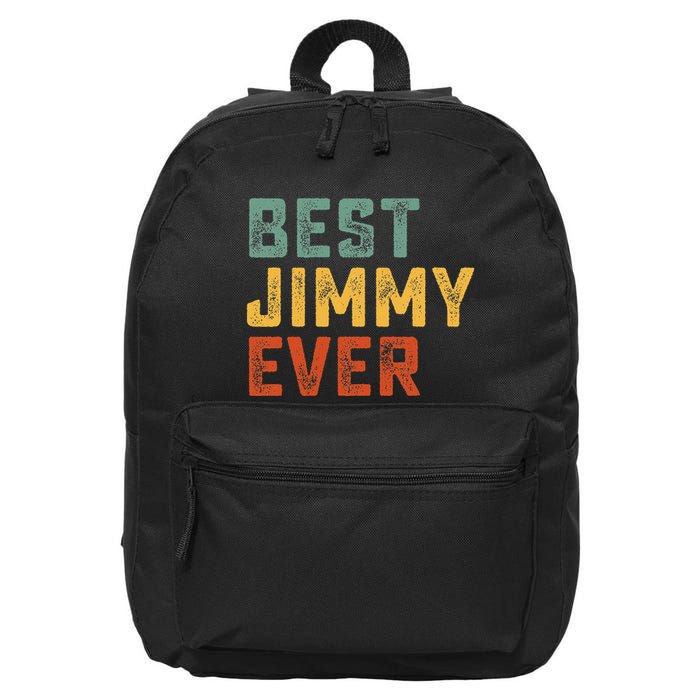 Best Jimmy Ever Retro Personalized First Name Jimmy 16 in Basic Backpack